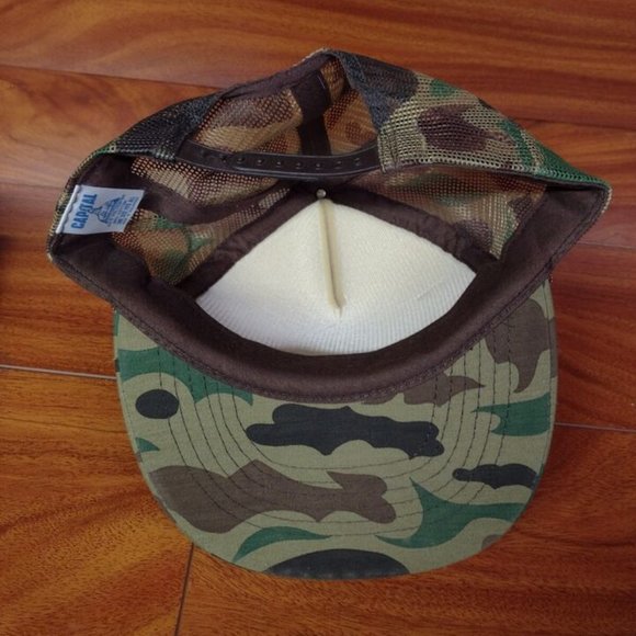 Vintage Kurz Electric Local Business Camouflage Trucker Cap Snapback Hat - Picture 7 of 8